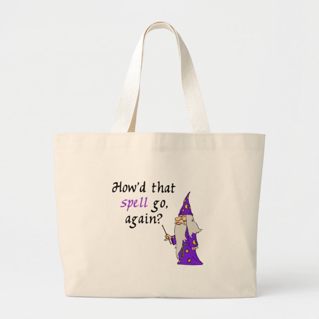 Bolsa Tote Grande Tote Bag do Assistente do Halloween (Frente)