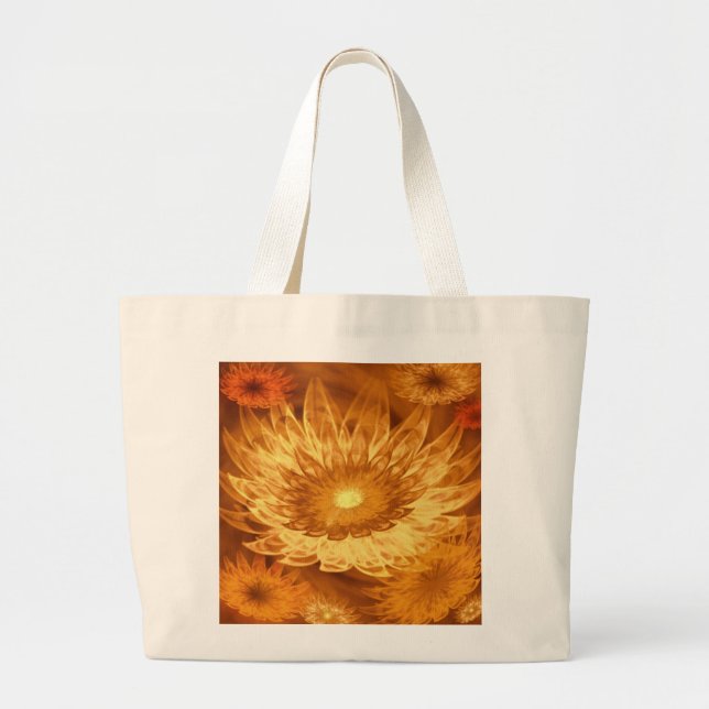 Bolsa Tote Grande Tote Bag Fantasy Flores Amarelo (Frente)