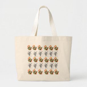 Bolsa Tote Grande Tote Bag "Flourishing Blooms" - Plantas com Flor