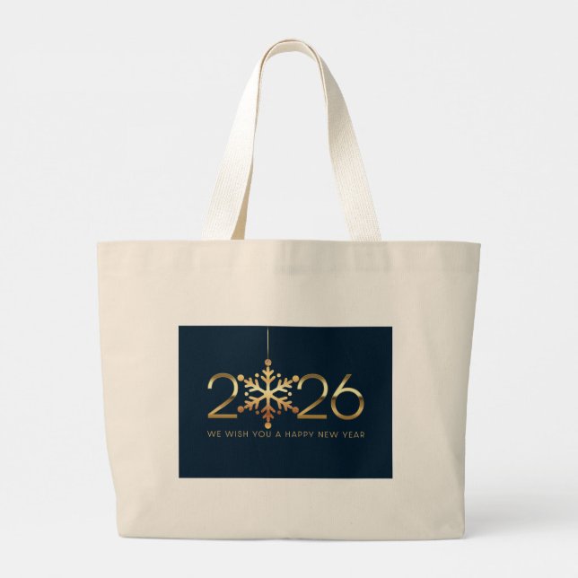 Bolsa Tote Grande Tote Bag-Happy New Year 2026  (Verso)