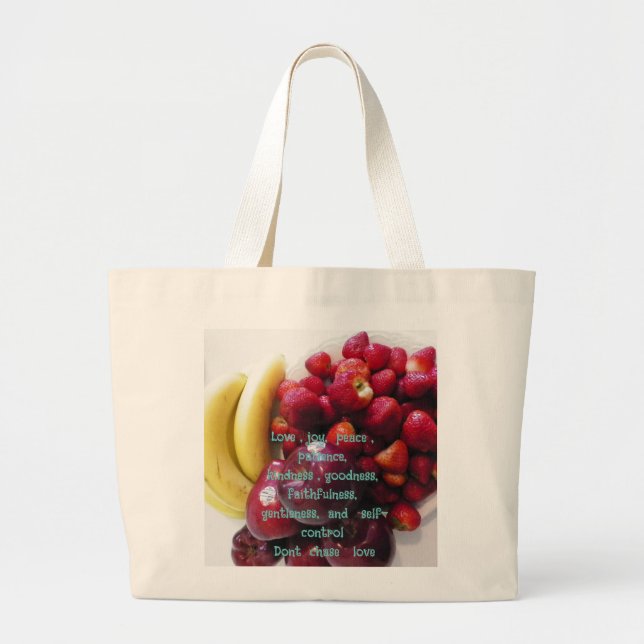 Bolsa Tote Grande Tote Bag - Não persiga o amor (Frente)