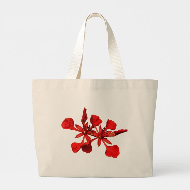 Bolsa Tote Grande Tote Bag Royal Poinciana Flower (Verso)