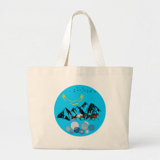 Bolsa Tote Grande Tote Bag with Kazakhstan Cultural Design