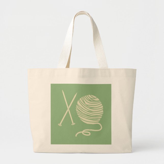 Bolsa Tote Grande Tote de Agulhas e Bola de Linha (Frente)