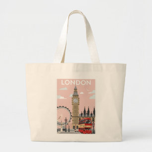 Bolsa Tote Grande "Tote de Lona Floral Personalizado – Ecológico &