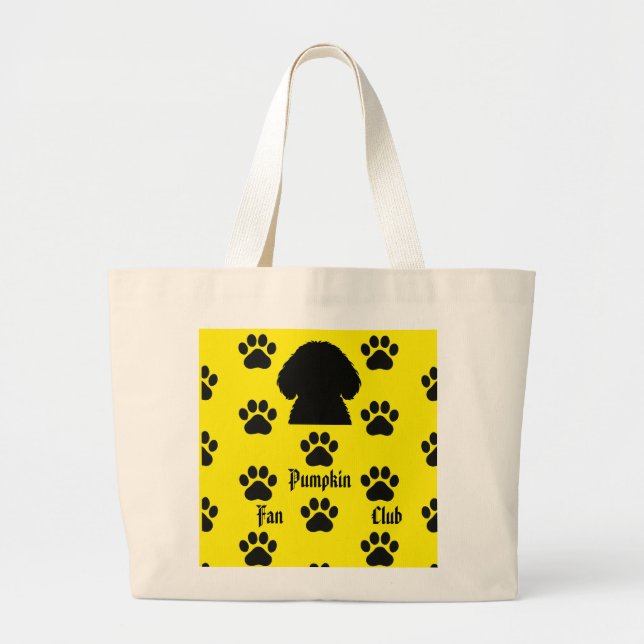 Bolsa Tote Grande Tote do cavapoo Abóbora (Frente)