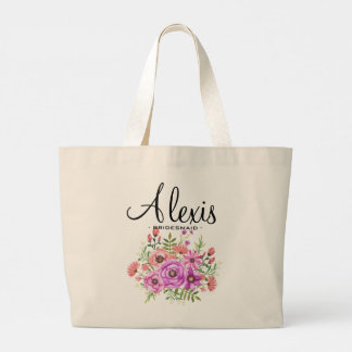 Bolsa Tote Grande Tote Floral Rústico para Damas de Honra - Presente
