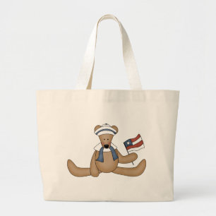 Bolsa Tote Grande Totebag patriótico do urso de ursinho