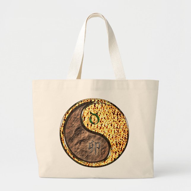 Bolsa Tote Grande Touro & Coelho de Fogo (Frente)