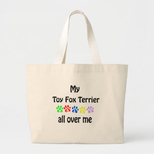 Bolsa Tote Grande Toy Fox Terrier Walks Design