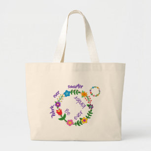 Bolsa Tote Grande Trabalhe cada vez mais inteligente, seja sempre ma