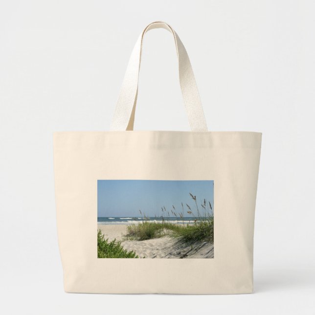 Bolsa Tote Grande Trajeto à ilha do Mar-Ocracoke (Frente)