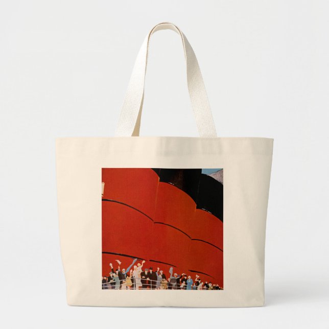 Bolsa Tote Grande Transatlântico Boa Viagem (Frente)