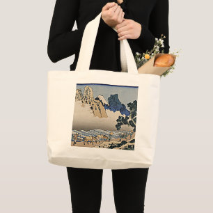 Bolsa Tote Grande Trás da montanha Fuji do rio Minobu Hokusai
