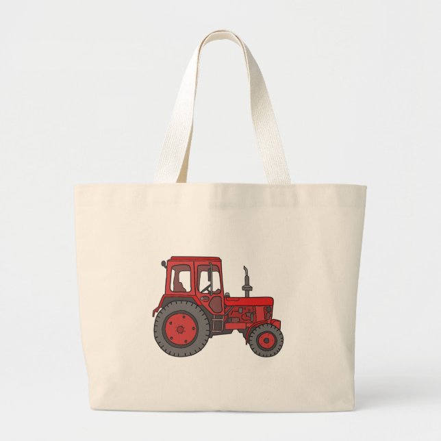 Bolsa Tote Grande Trator vermelho (Frente)