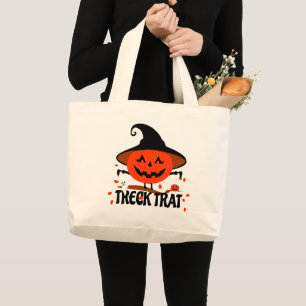 Bolsa Tote Grande Treck Trat Pumpkin sorrindo