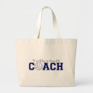 Bolsa Tote Grande Treinador do voleibol