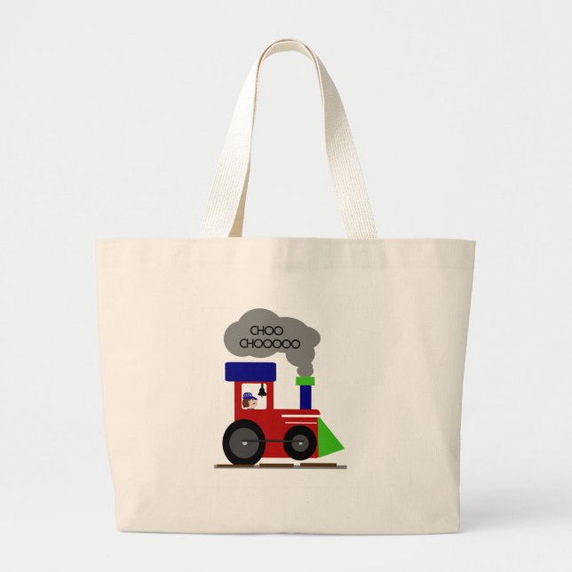 Bolsa Tote Grande Trem de Choo Choo (Frente)