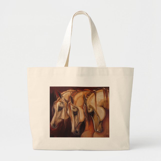Bolsa Tote Grande Três Arabians (Frente)