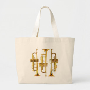 Bolsa Tote Grande Três trombetas