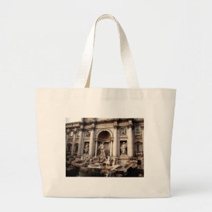 Bolsa Tote Grande Trevi Fountain Roma Itália Viagem