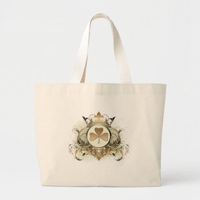 Bolsa Tote Grande Trevo à moda (Frente)