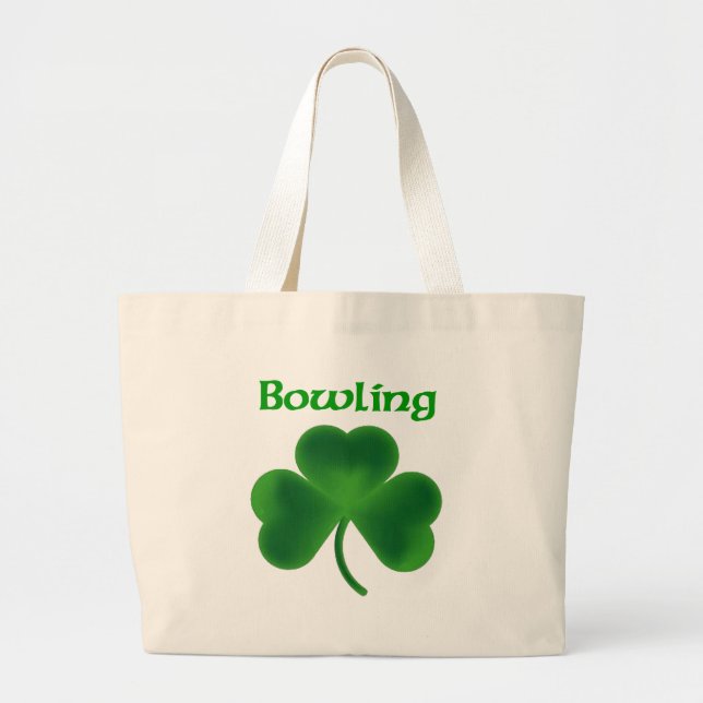 Bolsa Tote Grande Trevo da boliche (Frente)