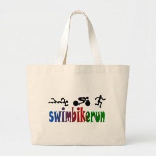 Bolsa Tote Grande TRI design abundante PRETO funcionado da natação