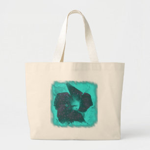 Bolsa Tote Grande Tricolor Abstrato Hibiscus