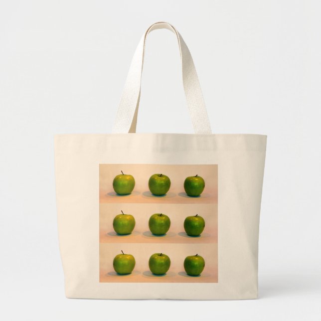 Bolsa Tote Grande Trio da Apple Verde (Frente)