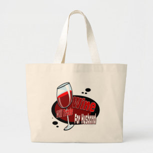 Bolsa Tote Grande Trocará o vinho para o marido