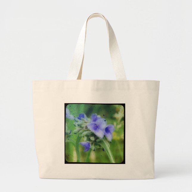 Bolsa Tote Grande TTV Floral Roxo (Frente)
