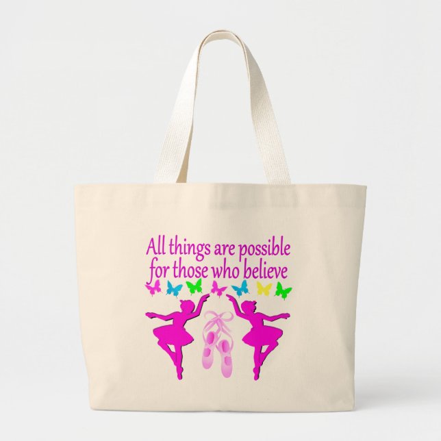 BOLSA TOTE GRANDE TUDO É POSSÍVEL DANCER SONHO (Frente)