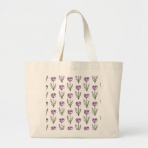 'Tulipas Simples' Padrão Floral Desenhado à Mão