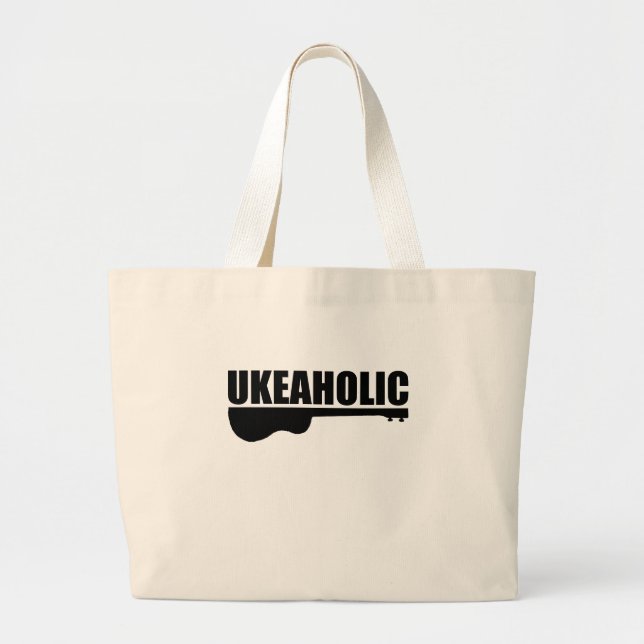 Bolsa Tote Grande Ukulele engraçado (Frente)