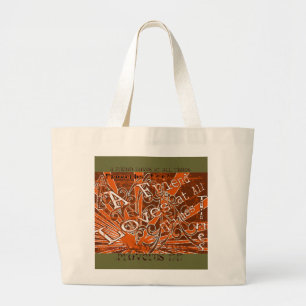 Bolsa Tote Grande Um amigo ama em todos os momentos. -