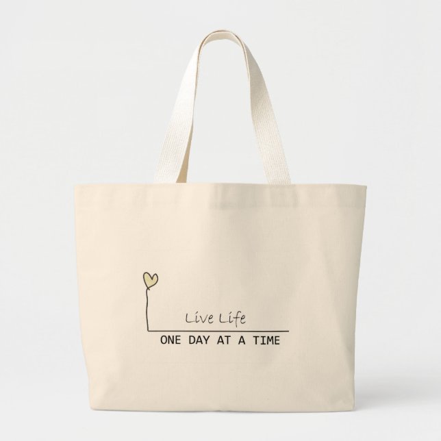 Bolsa Tote Grande um dia no tempo (Frente)