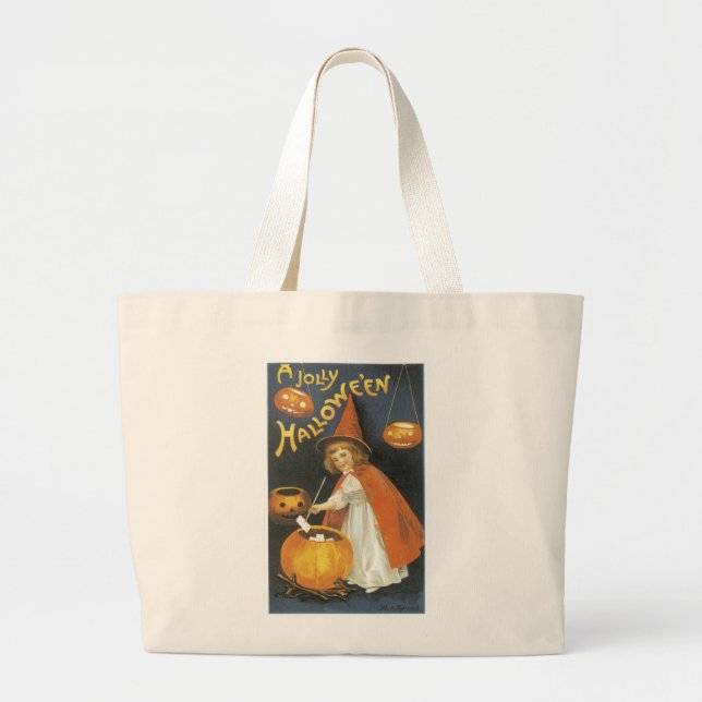 Bolsa Tote Grande Um Jolley Halloween (Frente)