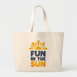 Bolsa Tote Grande Um sinal que diz diversão ao sol