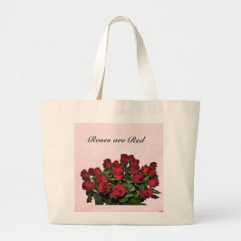 Bolsa Tote Grande Uma buquê de rosas vermelhas
