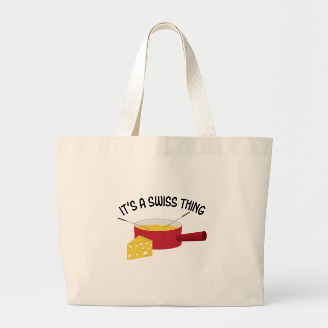 Bolsa Tote Grande Uma coisa suíça (Frente)