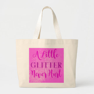 Bolsa Tote Grande Uma Pequena Glitter Nunca Machucou A Sacola De Tot