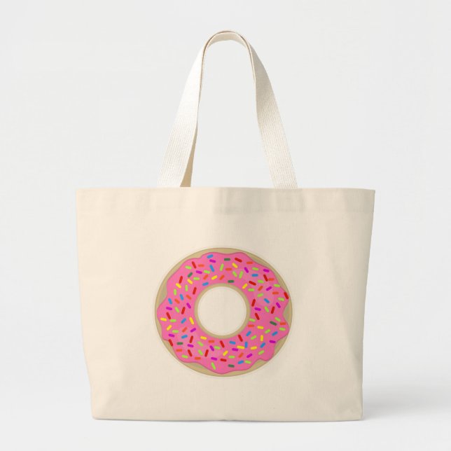 Bolsa Tote Grande Uma Rosquinha desagradável (Frente)