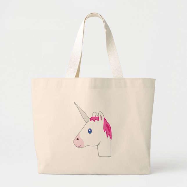 Bolsa Tote Grande Unicorn emoji (Frente)