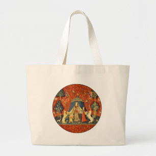 Bolsa Tote Grande Unicorn Tapestries Lady Legend Medieval