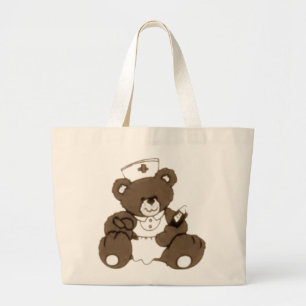 Bolsa Tote Grande Urso Castanho