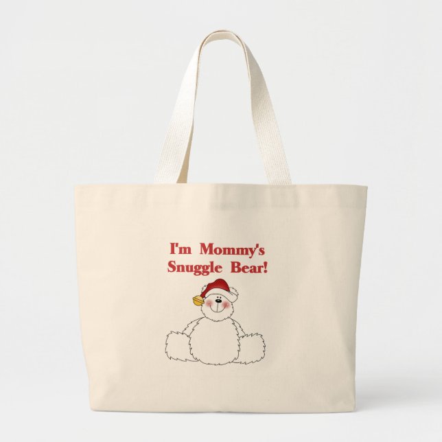 Bolsa Tote Grande Urso de mamãe (Frente)