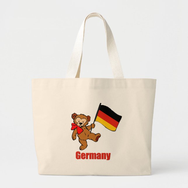 Bolsa Tote Grande Urso de ursinho de Alemanha (Frente)