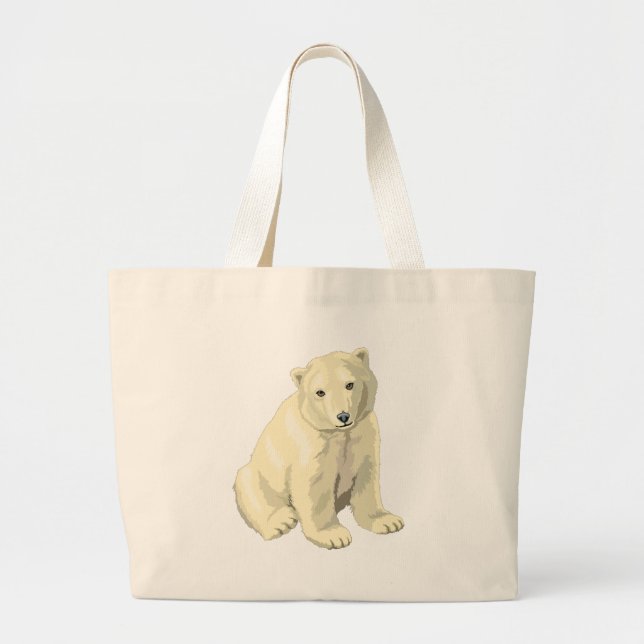 Bolsa Tote Grande Urso Polar do fofinho (Frente)