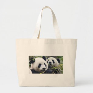 Bolsa Tote Grande Ursos de panda